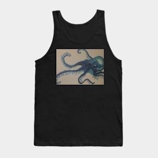 Blue Octopus Tank Top